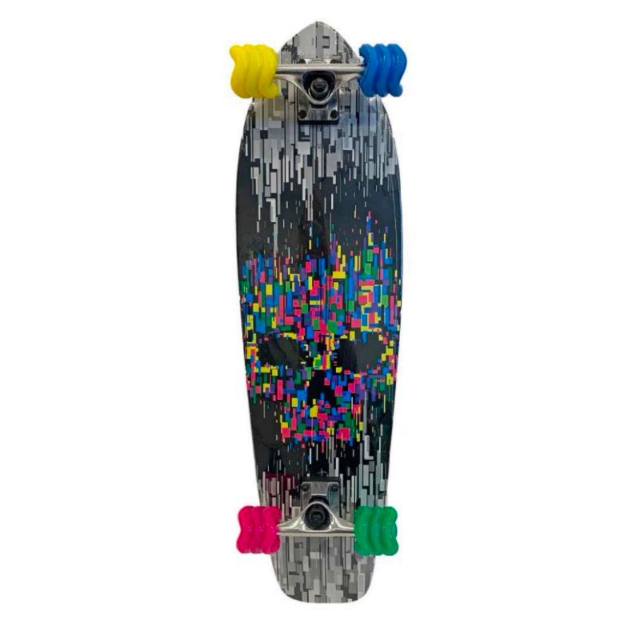Colorful Skull Cruiser Skateboard With Shark Wheels – Skate4Less