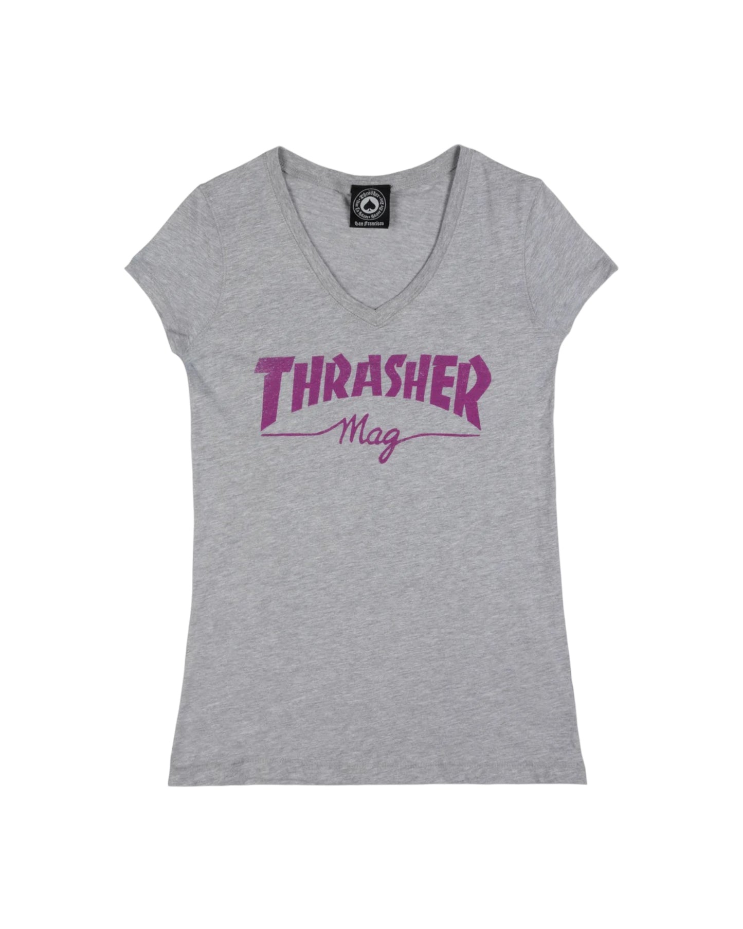 Thrasher Women’s V Neck T Shirt Mag