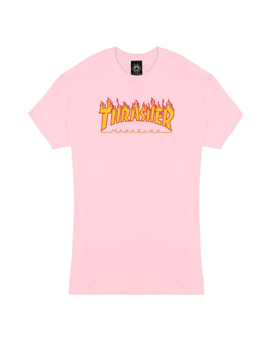 Thrasher Women’s V Neck T Shirt Flame