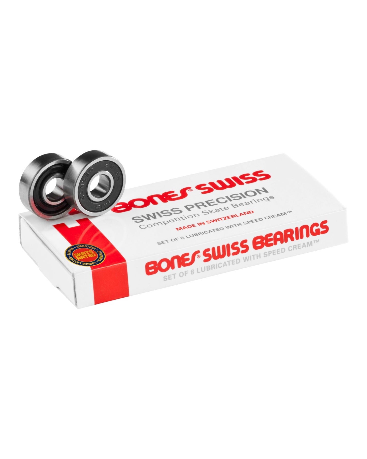 Bones Swiss Skateboard Bearings - 8 pack