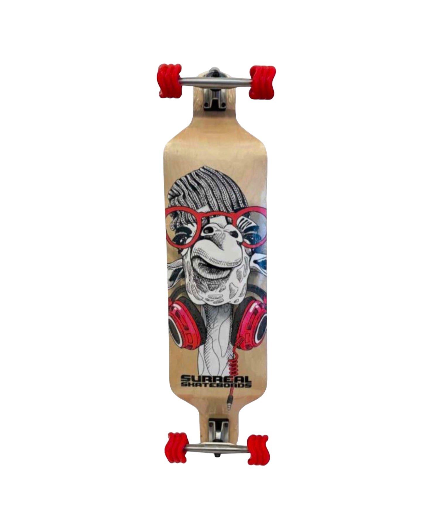 Dj Camel Drop Down Longboard Skateboard With Shark Wheels