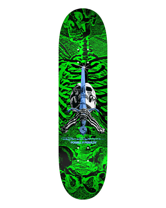 Powell Peralta Skull and Sword Skateboard Deck Green 8”