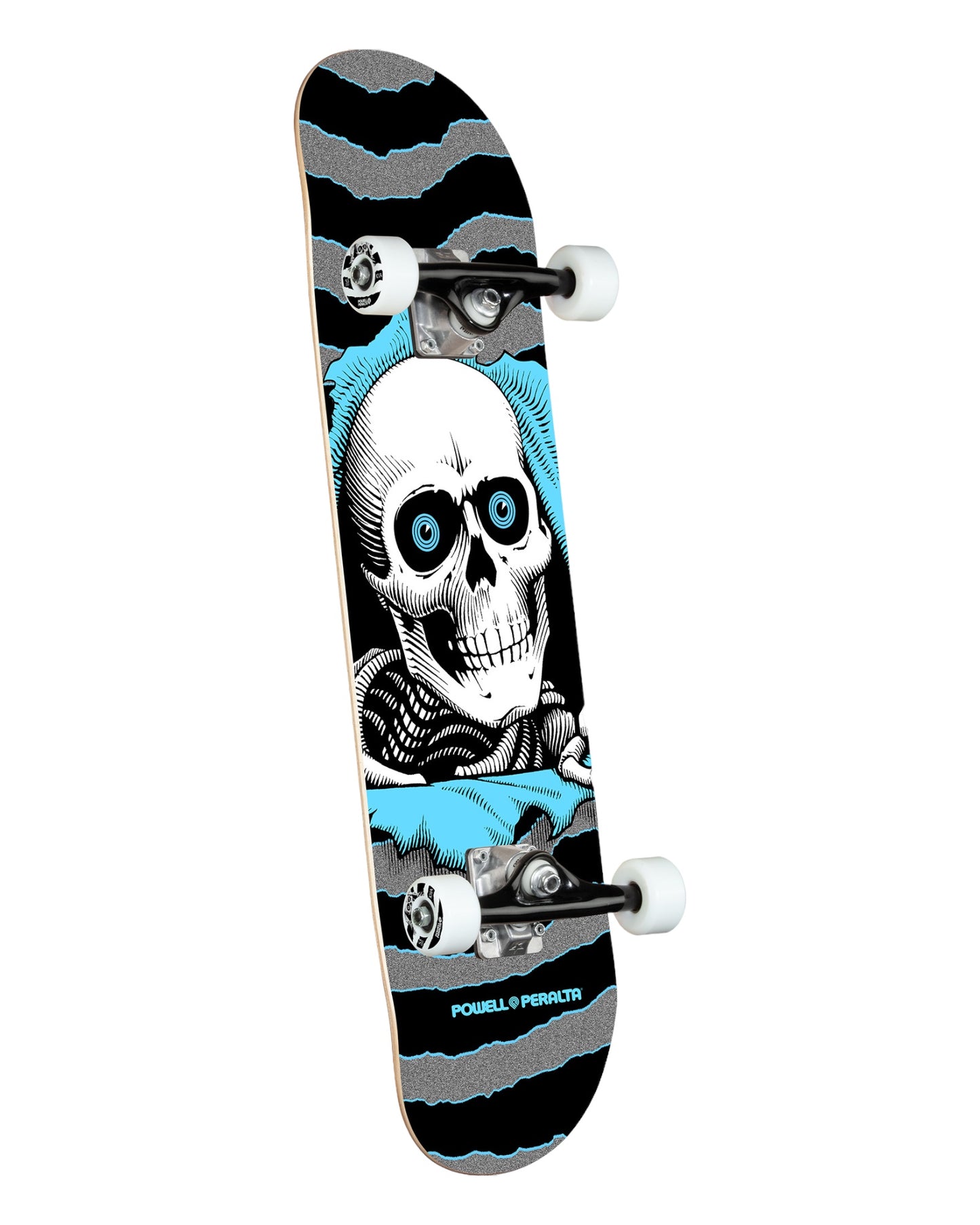 Powell Peralta Ripper One Off Silver/Light Blue Birch Complete Skateboard