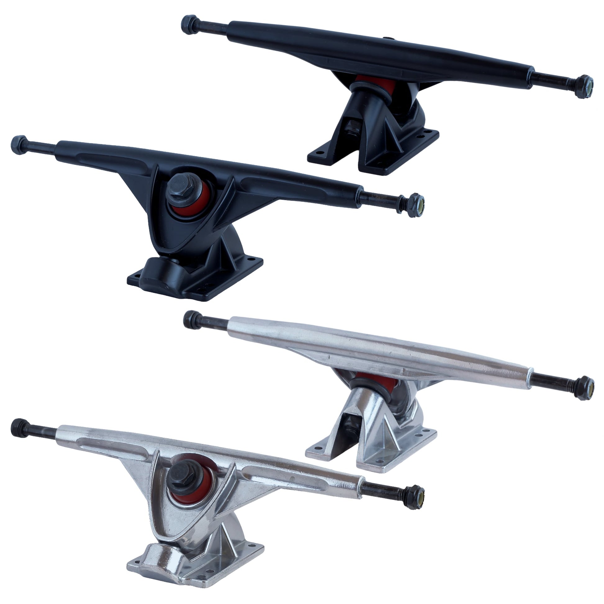 Aluminum reverse kingpin longboard or cruiser skateboard trucks 