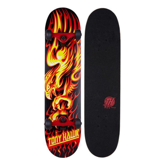 Tony Hawk Series 4 Popsicle Flame Hawk Skateboard, 7 Ply Maple, 58mm X 45mm Polyurethane Cast Performance Wheels