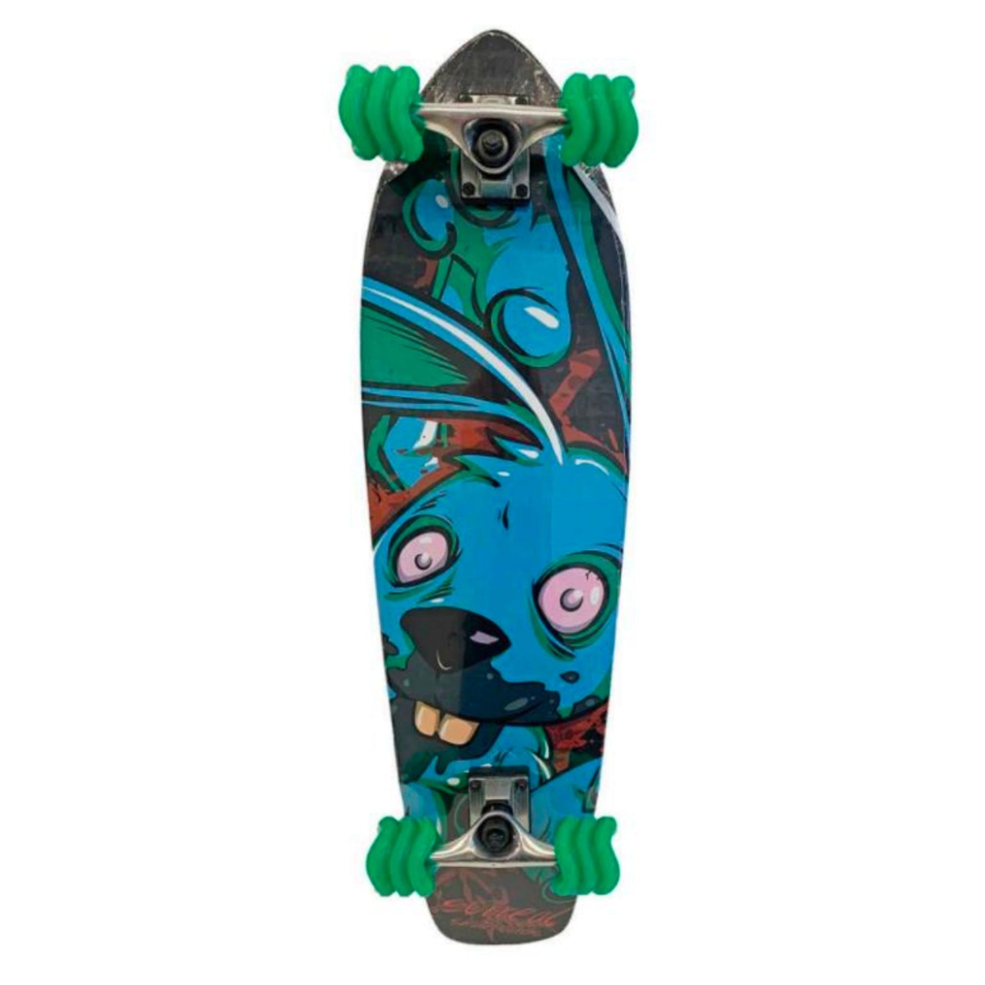 Colorful Skull Cruiser Skateboard With Shark Wheels